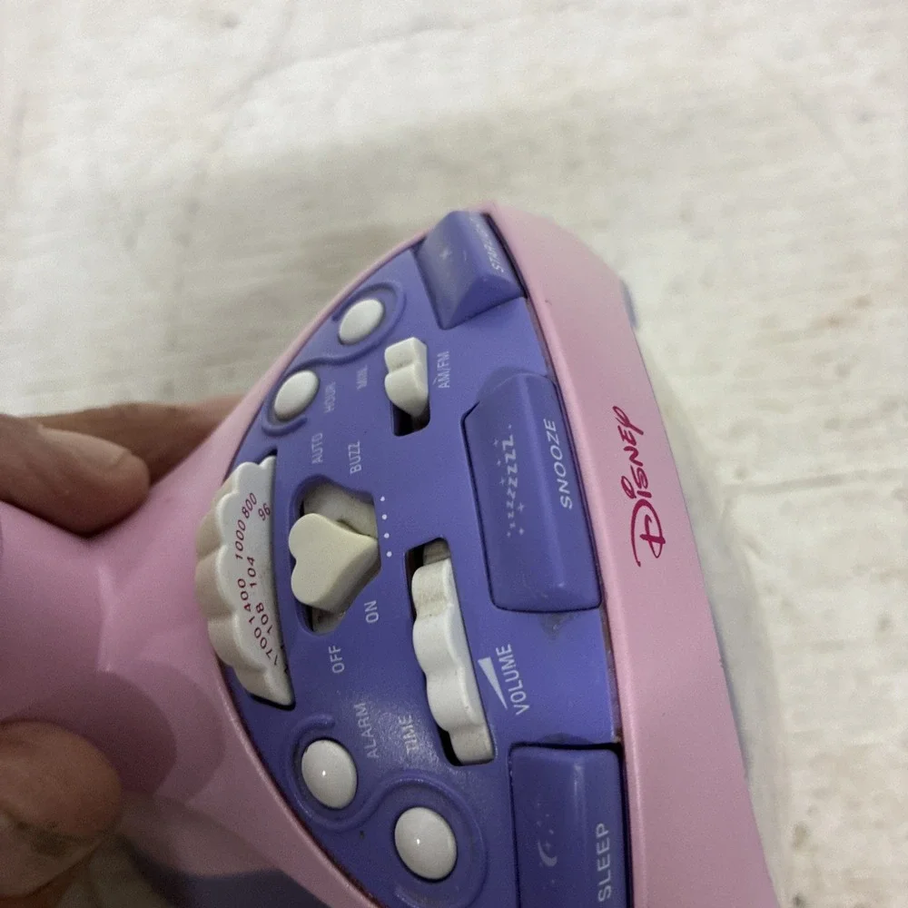 Disney Princess Alarm Clock Radio Star Light Castle Pink Everything WORKS Read